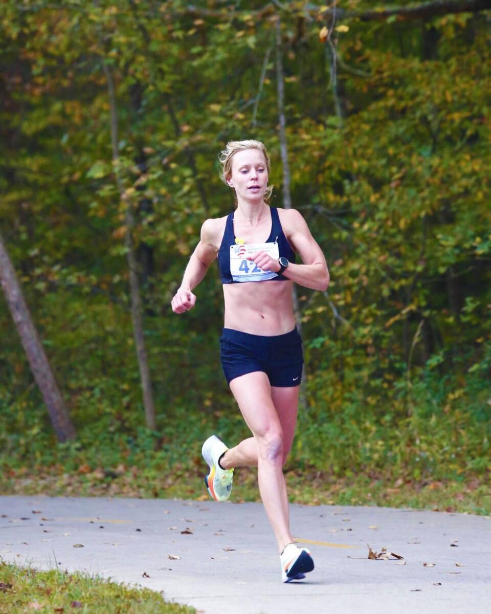 whitney heins running a race