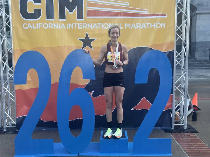 Whitney Heins at CIM marathon