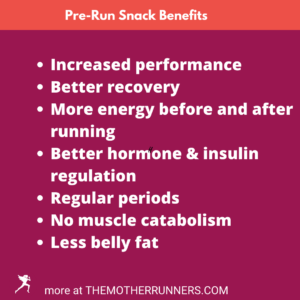 eat before running tips graphic-pink