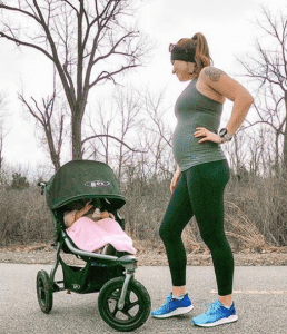 Laura enjoys sharing her love of running with her daughter.