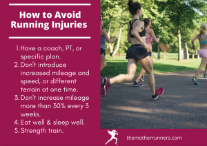 how to prevent common running injuries graphic